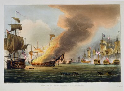 The Battle of Trafalgar, October 21st 1805, engraved by Thomas Sutherland for J. Jenkins